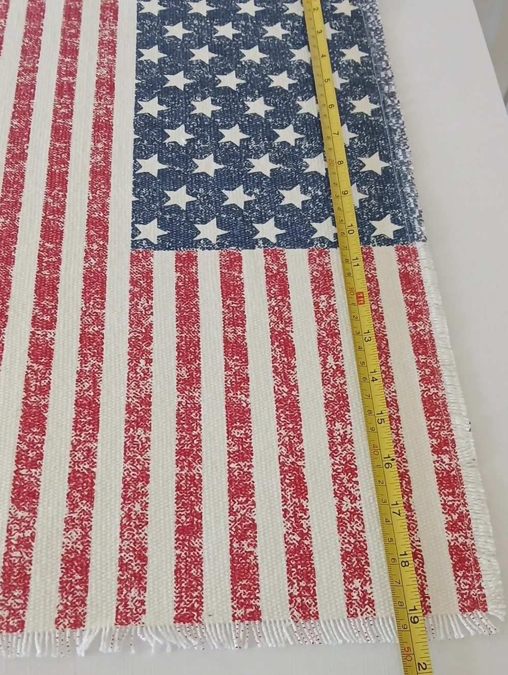 Lauren Ralph Lauren 100% Cotton Woven American Flag Placemats Set of 4 Fringed